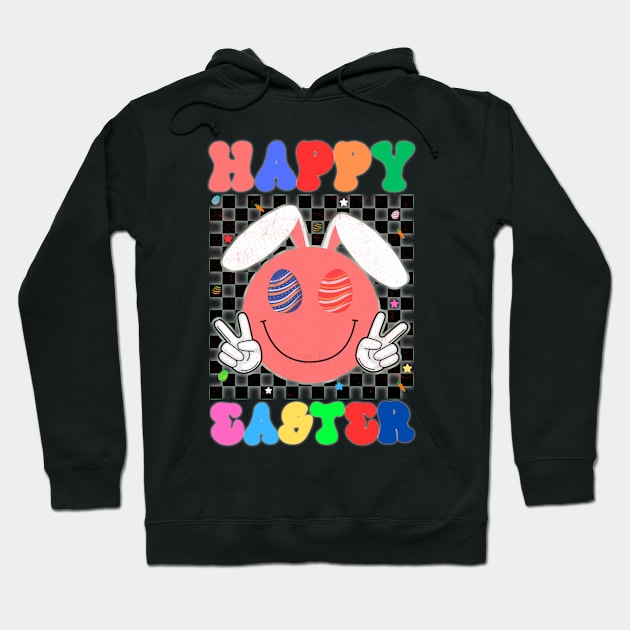 Happy Easter Bunny Rabbit Face Funny Easter Day Hoodie by MetAliStor ⭐⭐⭐⭐⭐